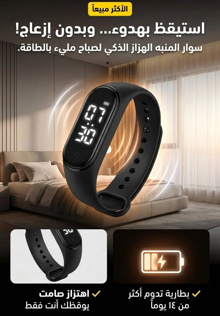 سوار ذكي مع منبه اهتزاز وتذكير